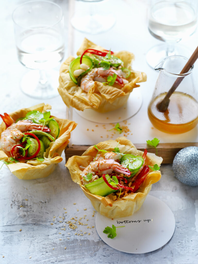 Prawn and Cucumber Tarts